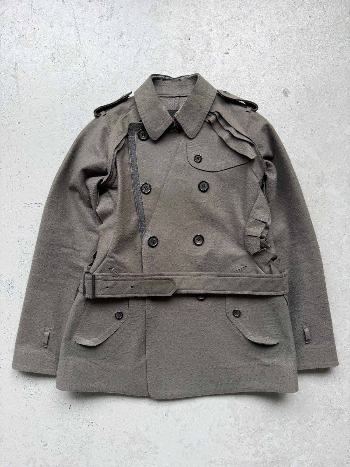 Undercover Undercover AW05 Arts & Crafts Wool Army Green Peacoat Size US S / EU 44-46 / 1 - 1 Thumbnail