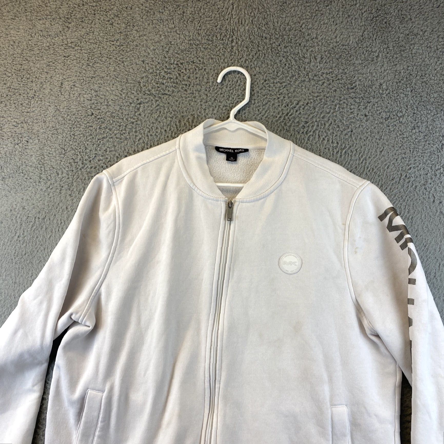 Michael Kors Michael Kors Full Zip Sweater Men's XL White Cotton Casual Business Winter Size US XL / EU 56 / 4 - 3 Thumbnail
