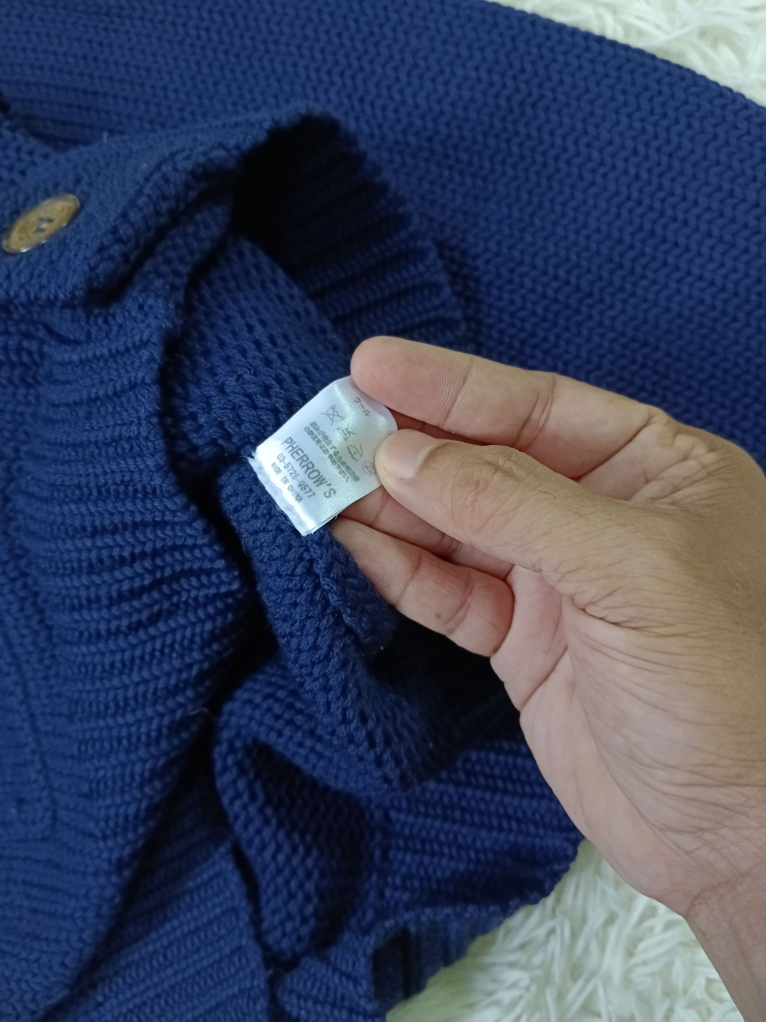 Pherrow's PHERROWS KNIT BUTTON UP(SIZE 38) Size US S / EU 44-46 / 1 - 7 Thumbnail