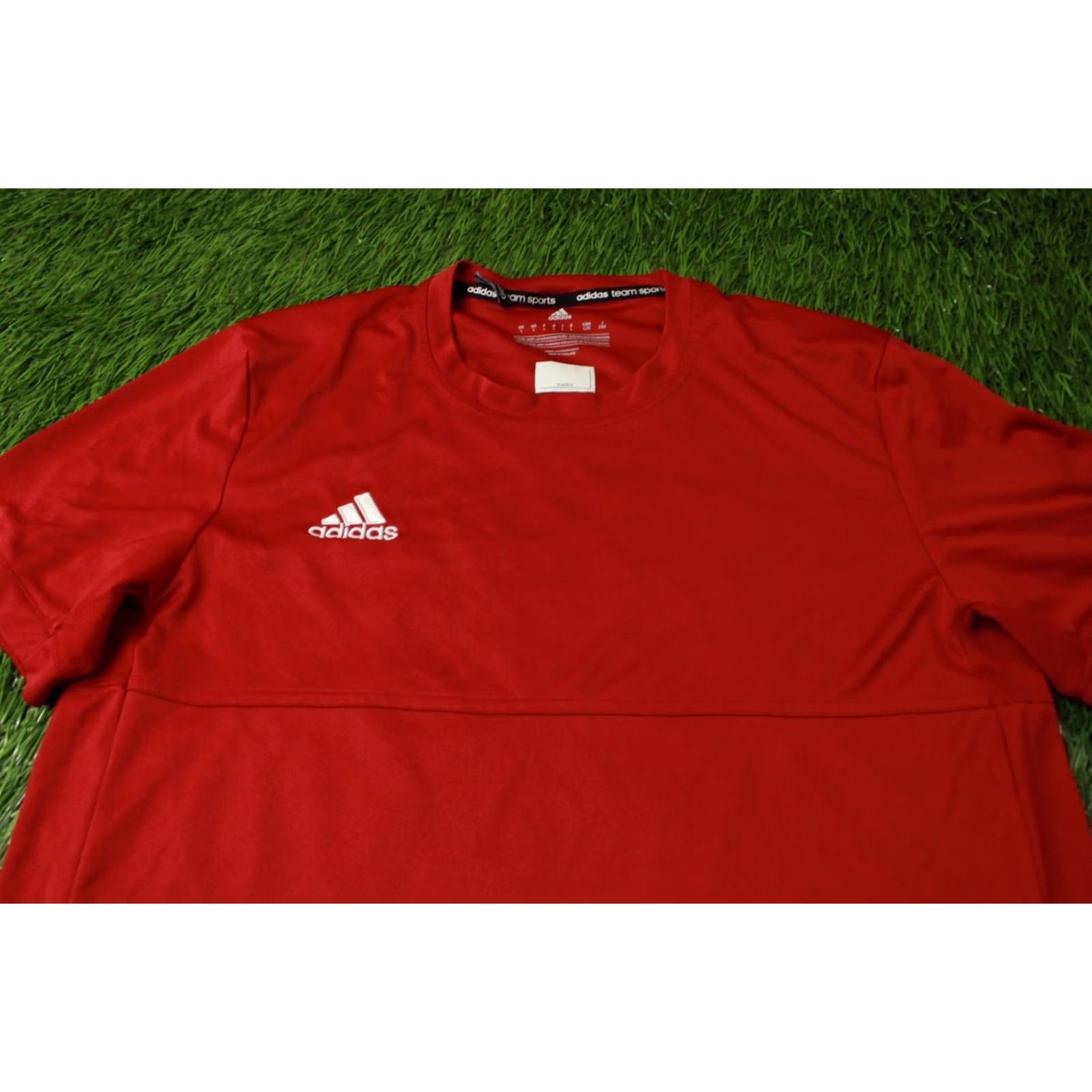 Adidas ADIDAS Team Sports Jersey Shirt Men L Red 2018 Adidas Performance T-Shirt Sports 54 cm Pit to Pit Mens Size US L / EU 52-54 / 3 - 2 Thumbnail