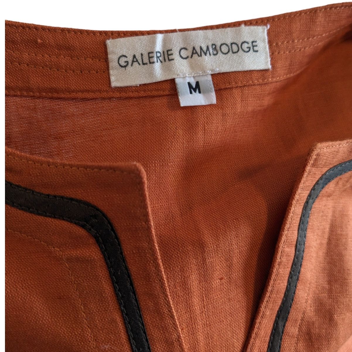 Other Galerie Cambodge Orange Floral Linen Tunic Medium Size M / US 6-8 / IT 42-44 - 4 Thumbnail