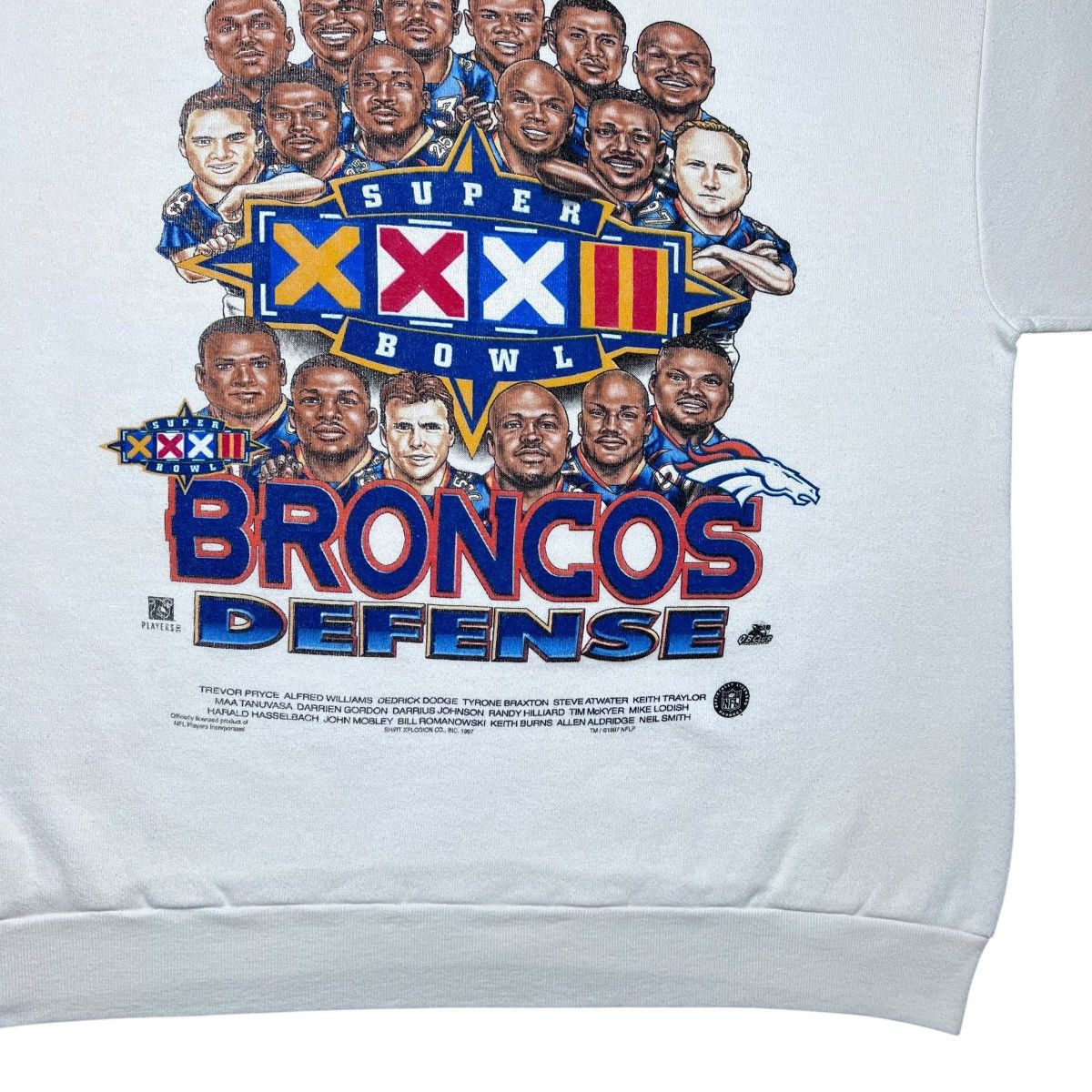 NFL Vtg 1997 NFL Denver Broncos Super Bowl Caricature Sweatshirt Size US XL / EU 56 / 4 - 14 Thumbnail