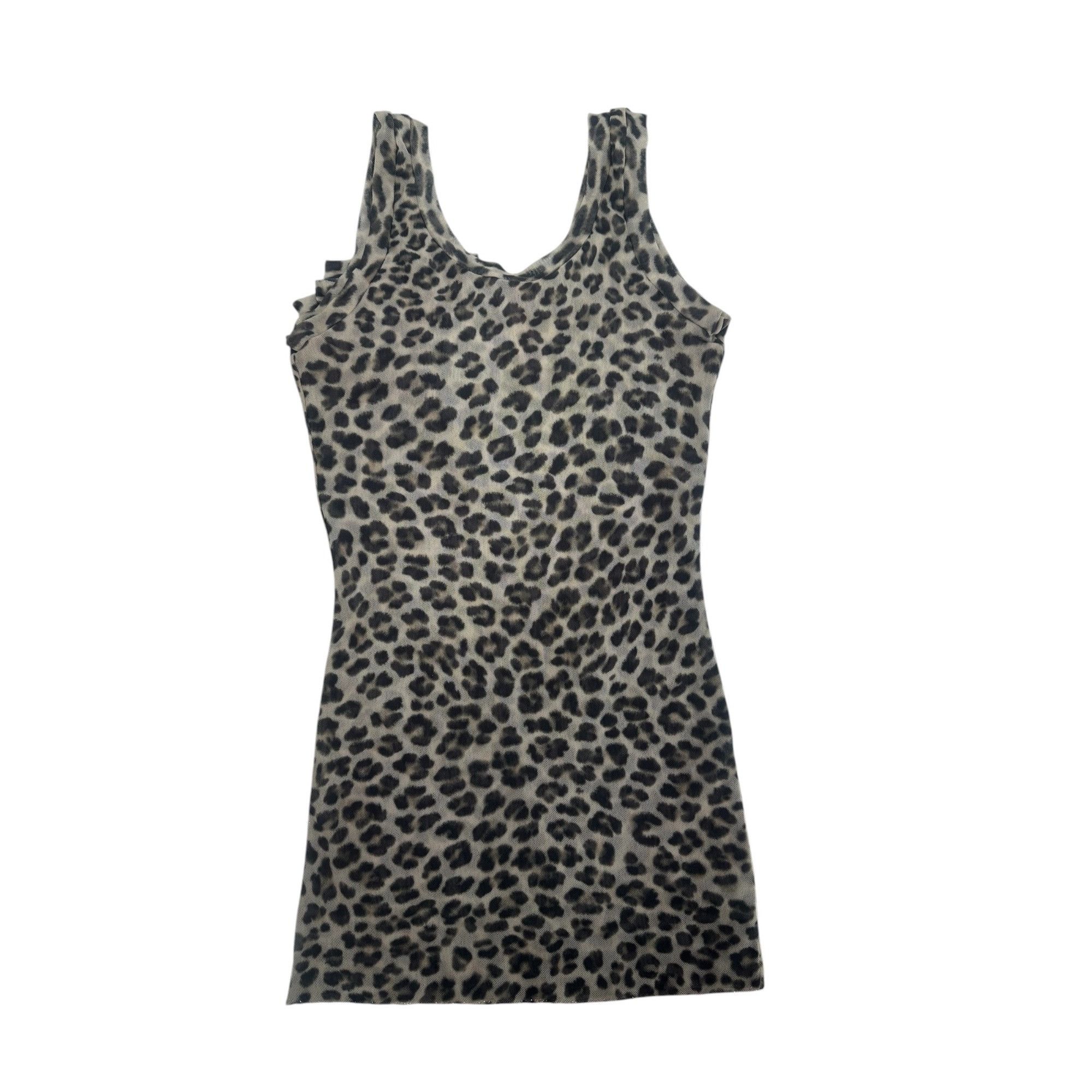 Other Sweet Pea Women’s Leopard Mesh Tank Top Medium Y2K 3D Flower Size M / US 6-8 / IT 42-44 - 8 Thumbnail