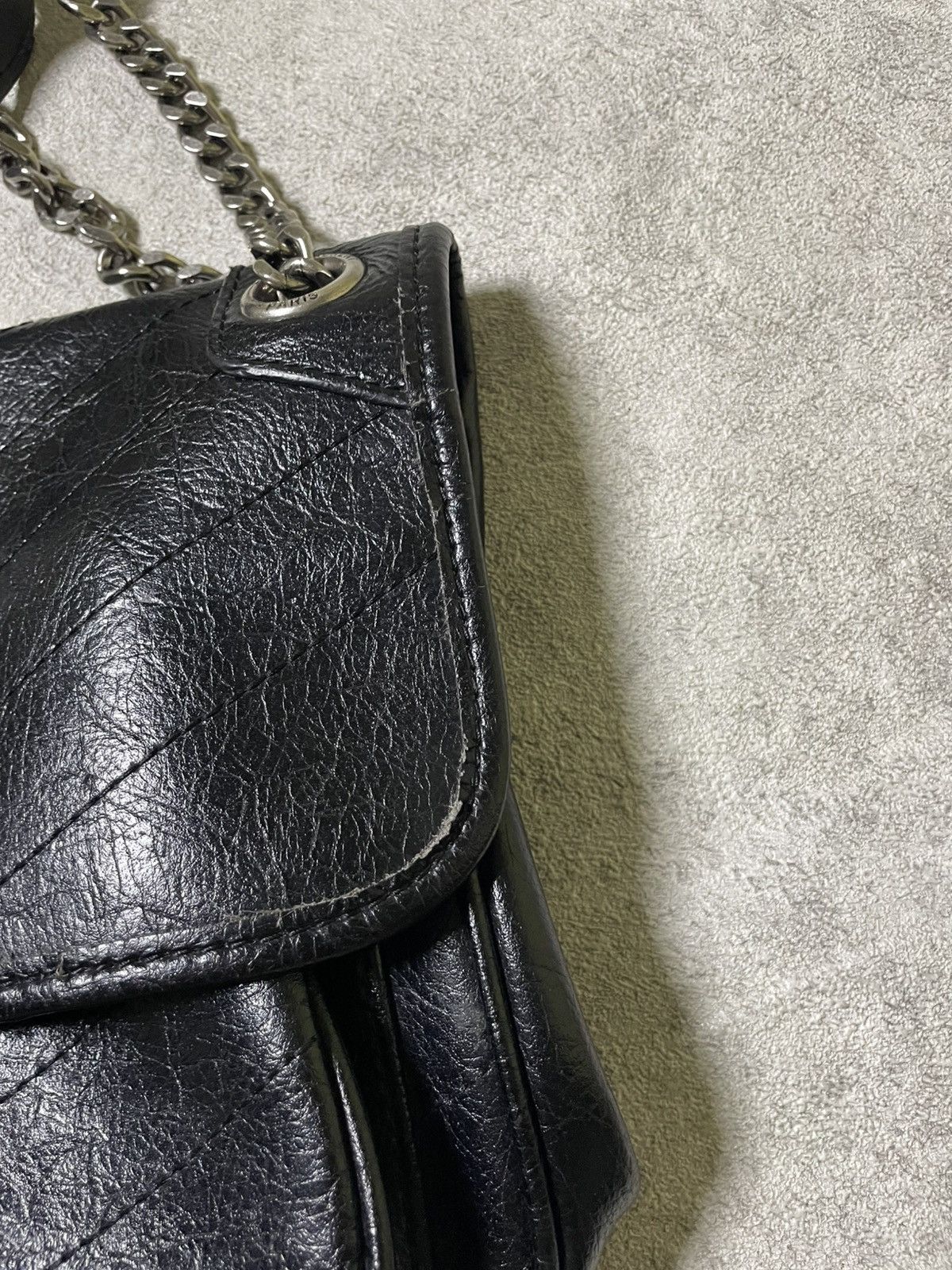 Yves Saint Laurent Rare 2000’s Saint Laurent Paris Niki Crinkle Shoulder Bag Size ONE SIZE - 11 Thumbnail