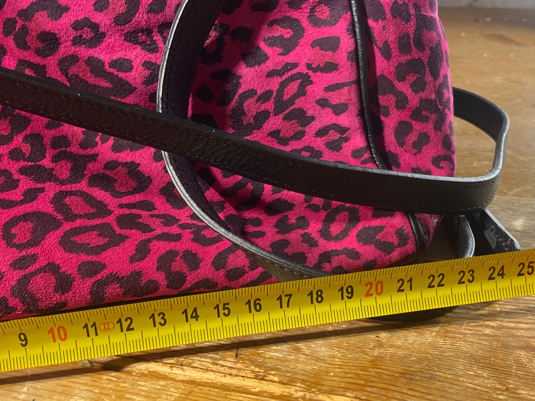 Other Peter Kaiser Pink Leopard Print Leather Handbag Italy Size ONE SIZE - 3 Thumbnail