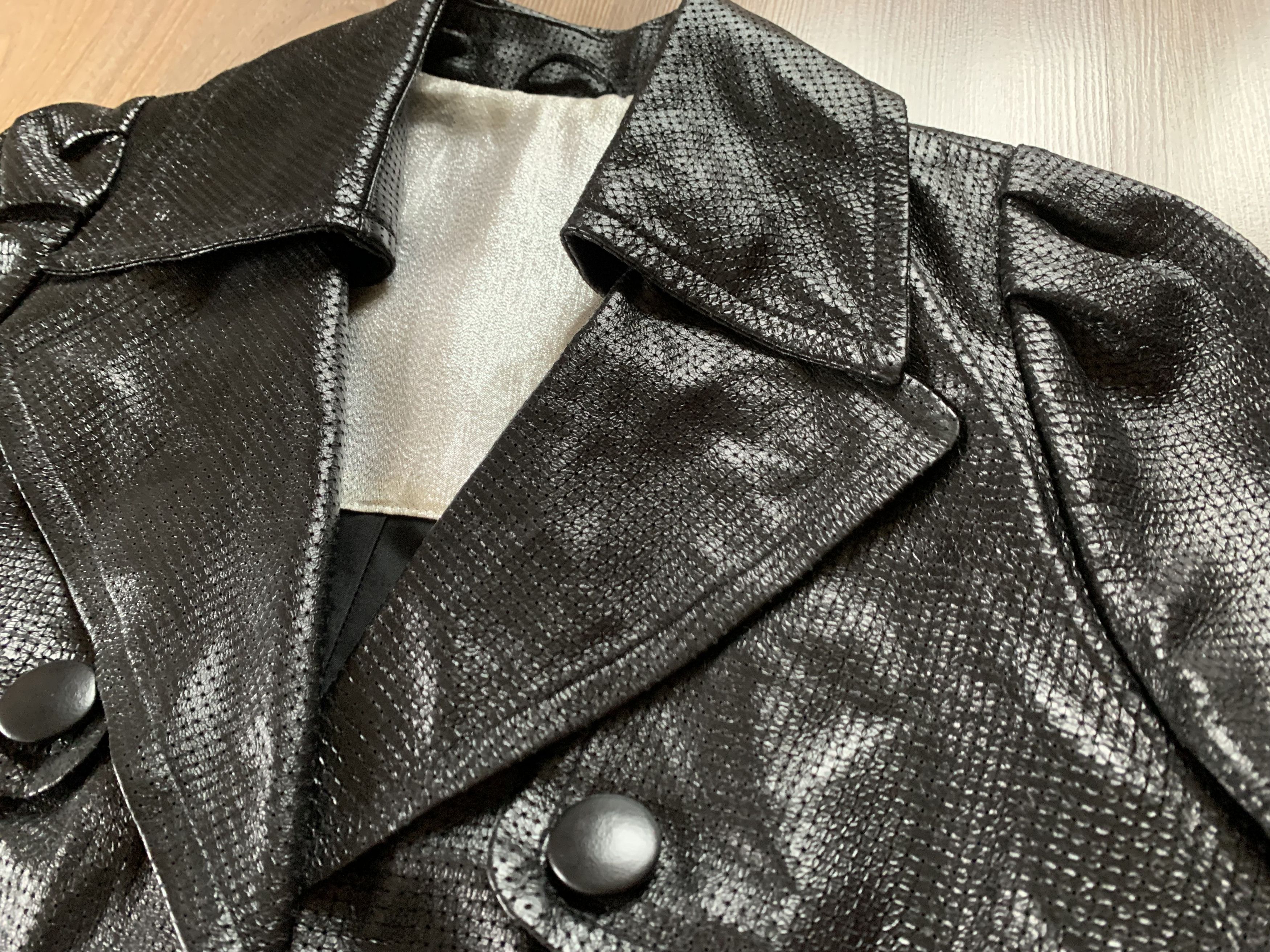 Vintage Rare Levinson Black Label Woman Perforated Leather Jacket Size M / US 6-8 / IT 42-44 - 6 Thumbnail