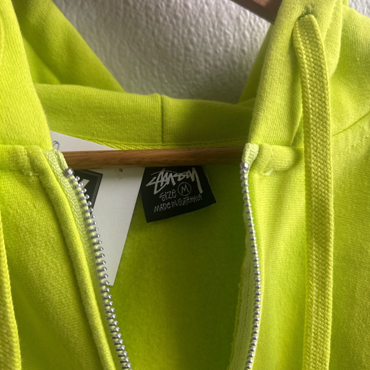 Like green Stussy zip up sweatshirt