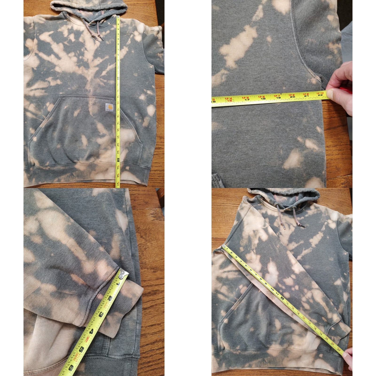 Carhartt Carhartt Mens Hoodie Logo Tie Dye Gray Small Loose Pullover Knit Sweatshirt Size US S / EU 44-46 / 1 - 9 Thumbnail
