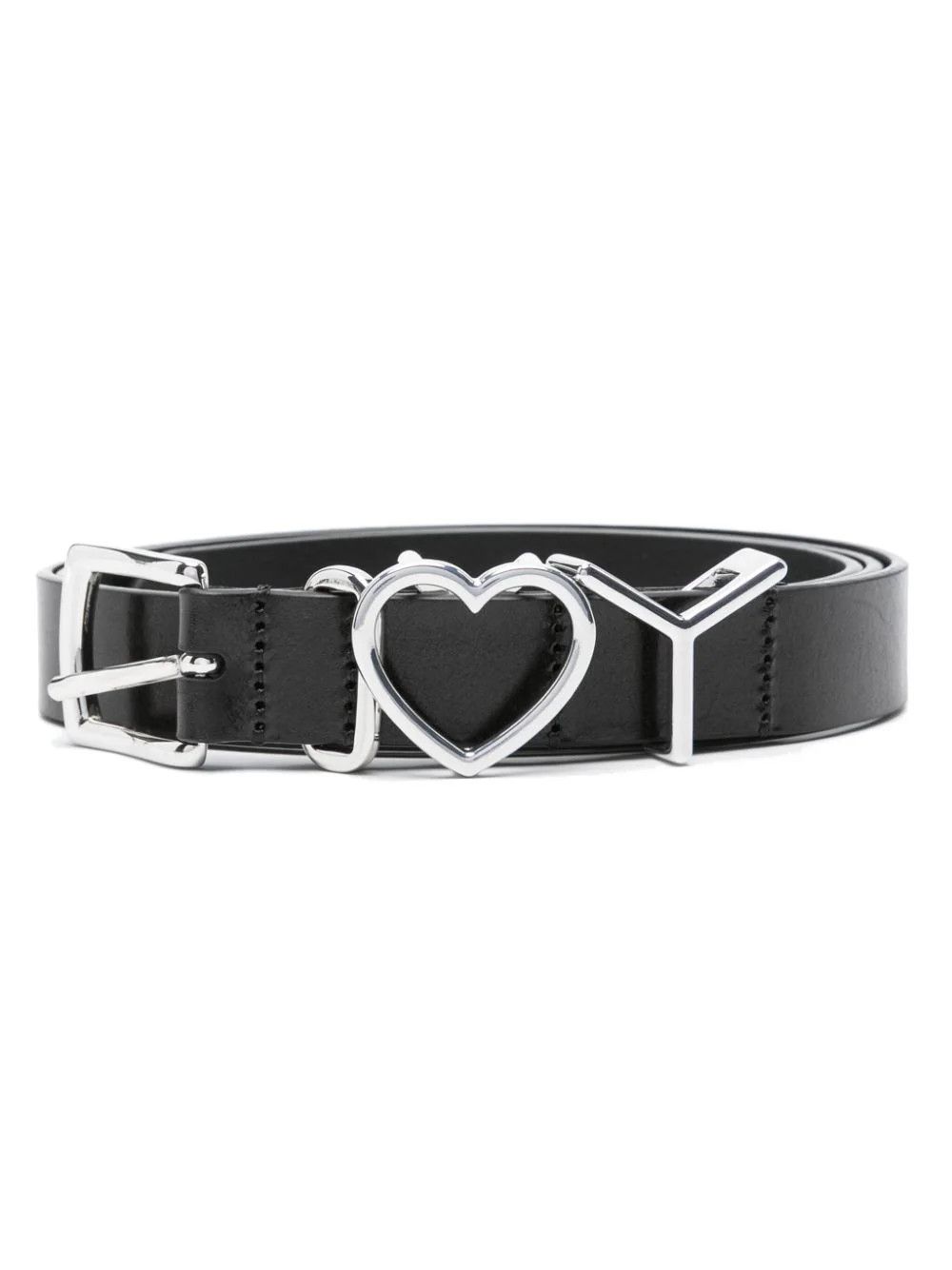 o1s22i1n0924 Size: 80 / Y Heart Belt in Black