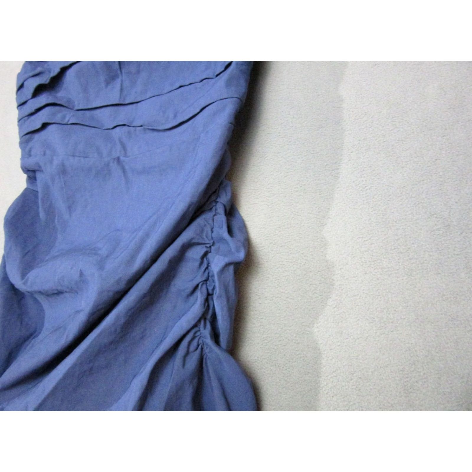 Anthropologie Anthropologie Dress Womens Large Blue Strapless Ruched Slim Midi Stretch New Size L / US 10 / IT 46 - 3 Thumbnail