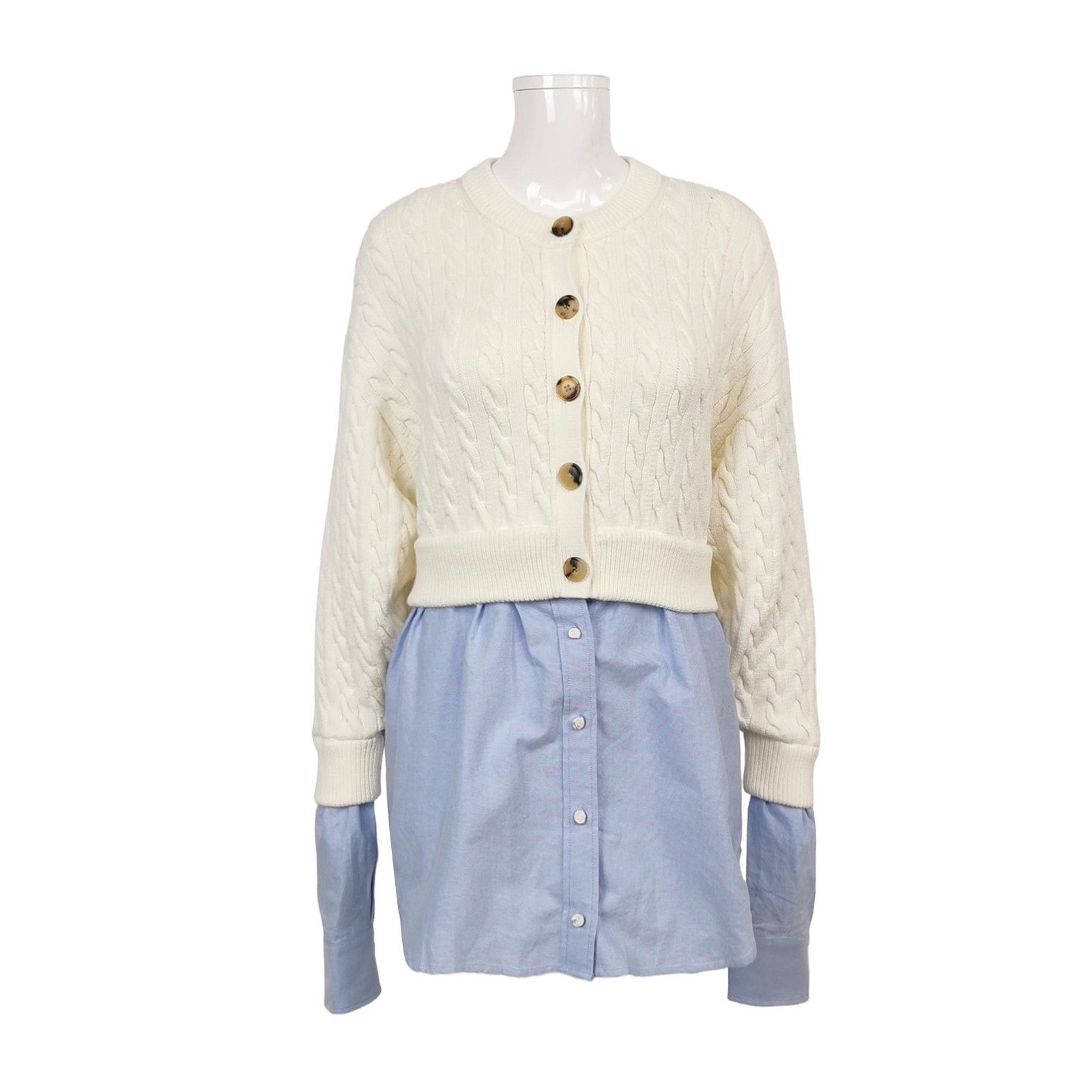 Alexander Wang Alexander Wang Cable Knit Layered Sweater S Size S / US 4 / IT 40 - 1 Thumbnail