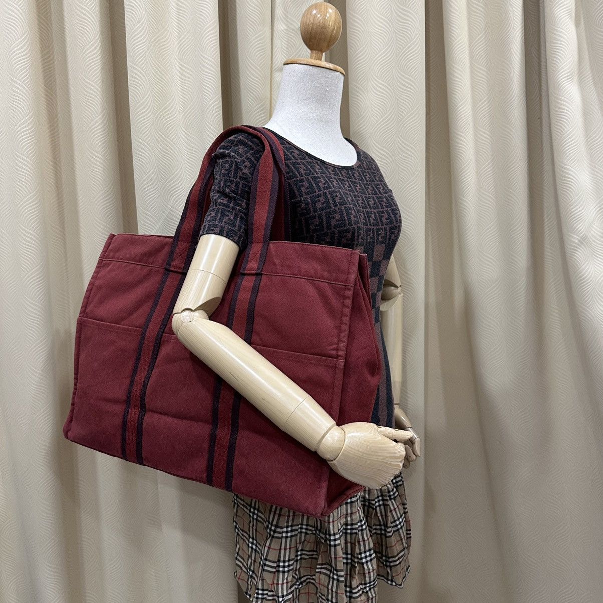 Hermes ‼️LASTDROP‼️ HERMES FOULTOU GM CANVAS TOTE BAG Size ONE SIZE - 1 Thumbnail