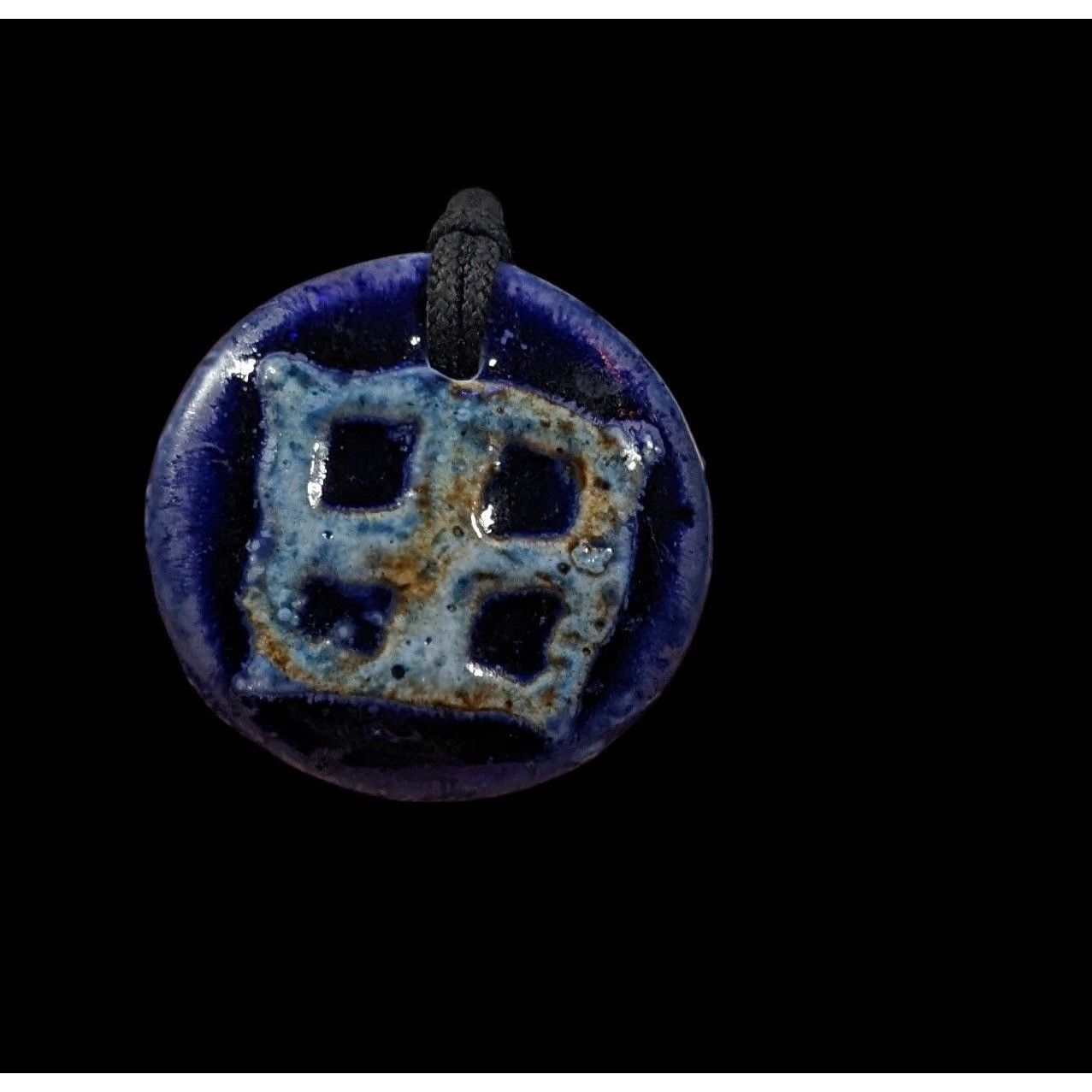 Other Handmade Ceramic Blue Glazed Pendant Necklace Size ONE SIZE - 7 Thumbnail