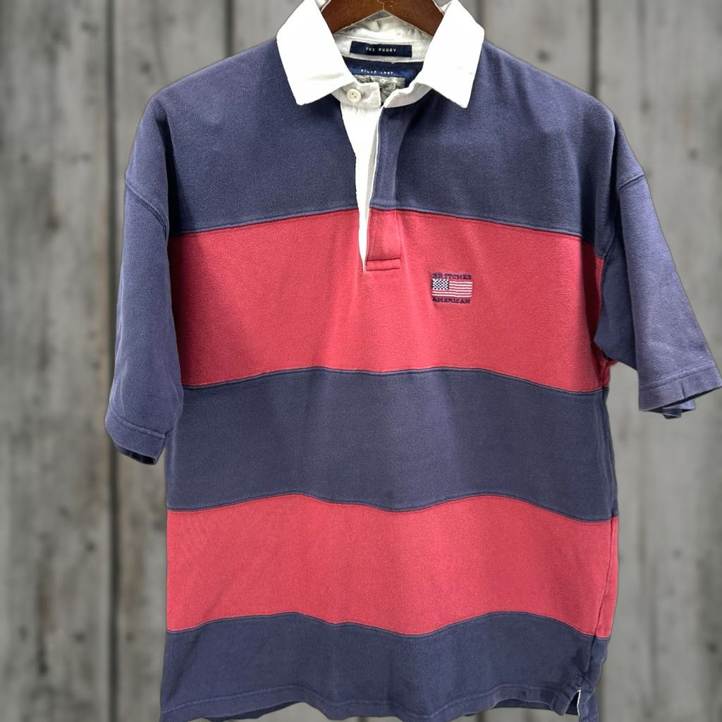 Vintage Vintage Britches Rugby Polo Shirt Men Small Blue 90s Preppy Casual Activewear Size US S / EU 44-46 / 1 - 1 Thumbnail