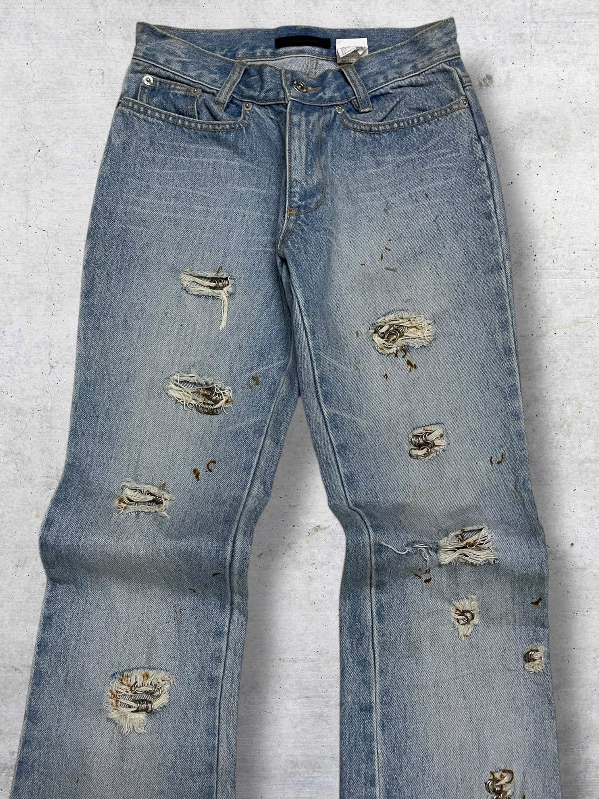 If Six Was Nine VINTAGE DONA MARIE JAPAN DESIGNER FLARED PIERCING WASHED Size US 27 - 4 Thumbnail