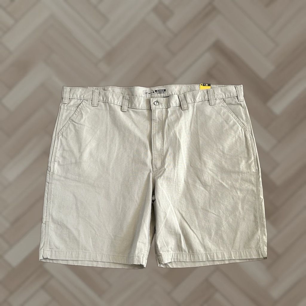 Carhartt Carhartt Cargo Short Men 52 Beige Canvas Rugged Flex Relaxed Fit 10 In Inseam Casual Workwear Pocket Zipper Logo Size US 36 / EU 52 - 1 Thumbnail