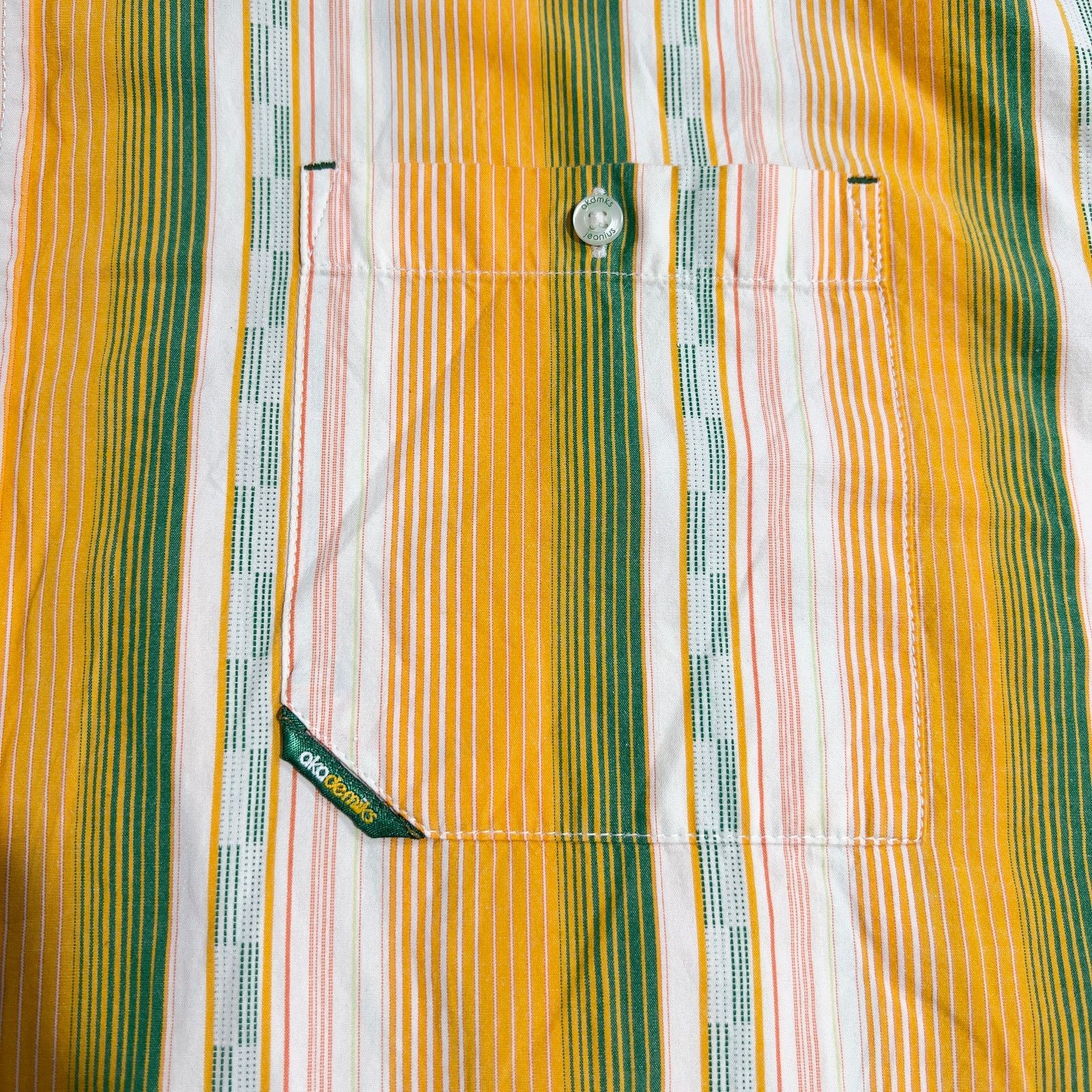 Akademiks Akademiks Button Shirt Mens 3XL Green Yellow Stripe 90s XXXL Size US XXL / EU 58 / 5 - 6 Thumbnail