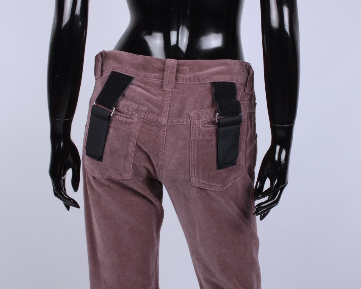 Dolce & Gabbana × Vintage Dolce Gabbana Runway 2003 Velvet Velour Bondage Womens Pants Size 27" / US 4 / IT 40 - 10 Thumbnail