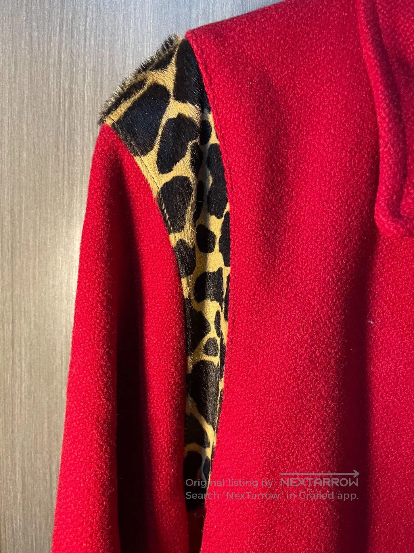 Saint Laurent Paris Saint Laurent Red Leopard Print Baseball Jacket. Size US S / EU 44-46 / 1 - 5 Thumbnail