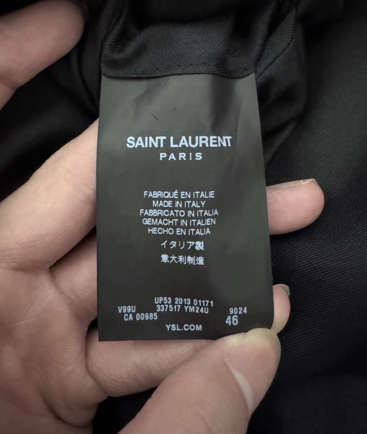 Saint Laurent Paris Saint Laurent (SLP) 14SS Leather Collar Houndstooth Blazer Size US S / EU 44-46 / 1 - 8 Thumbnail