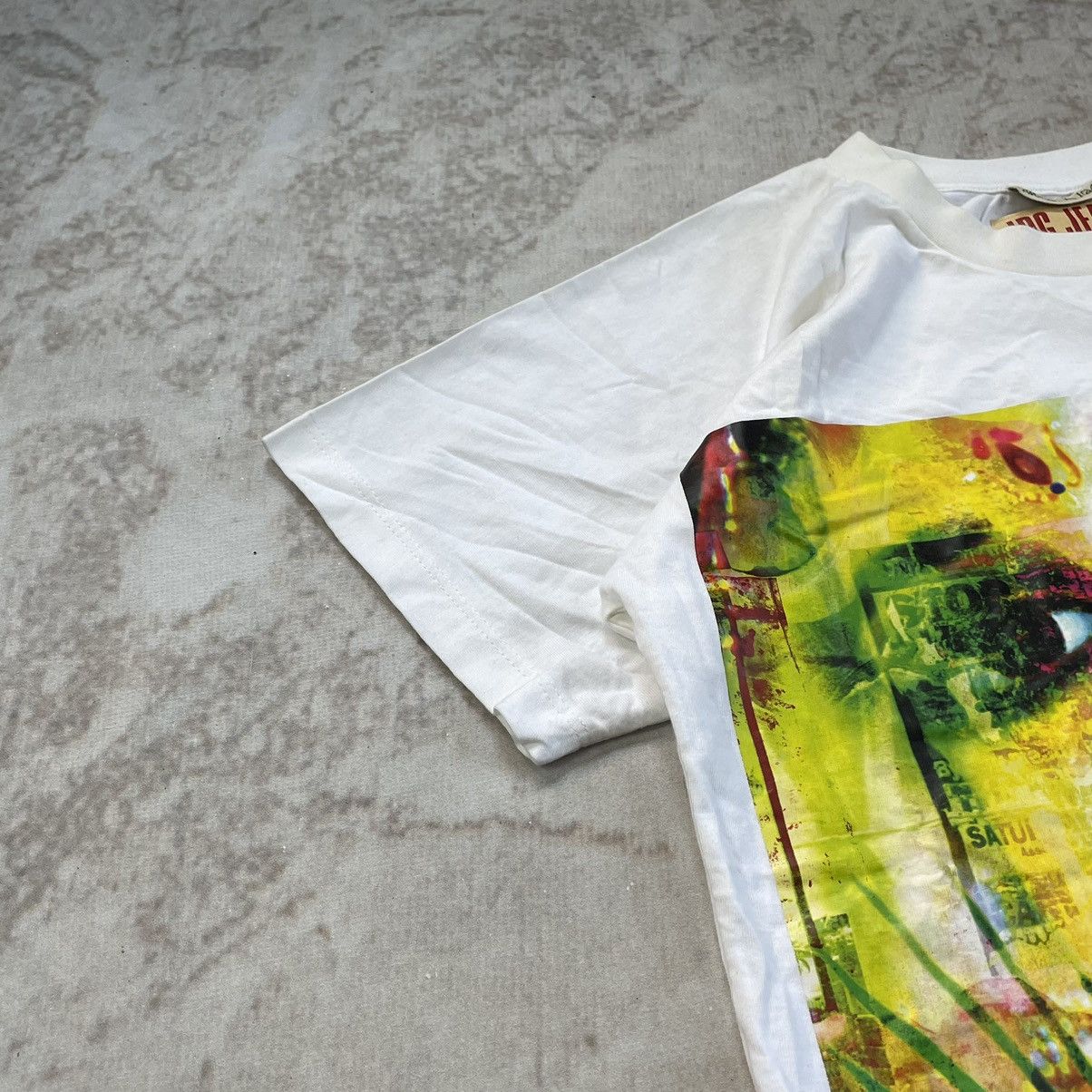 Jean Paul Gaultier × Vintage Jean Paul Gaultier 90s Cyberpunk Face Print Y2K JPG T Shirt Size S / US 4 / IT 40 - 8 Thumbnail