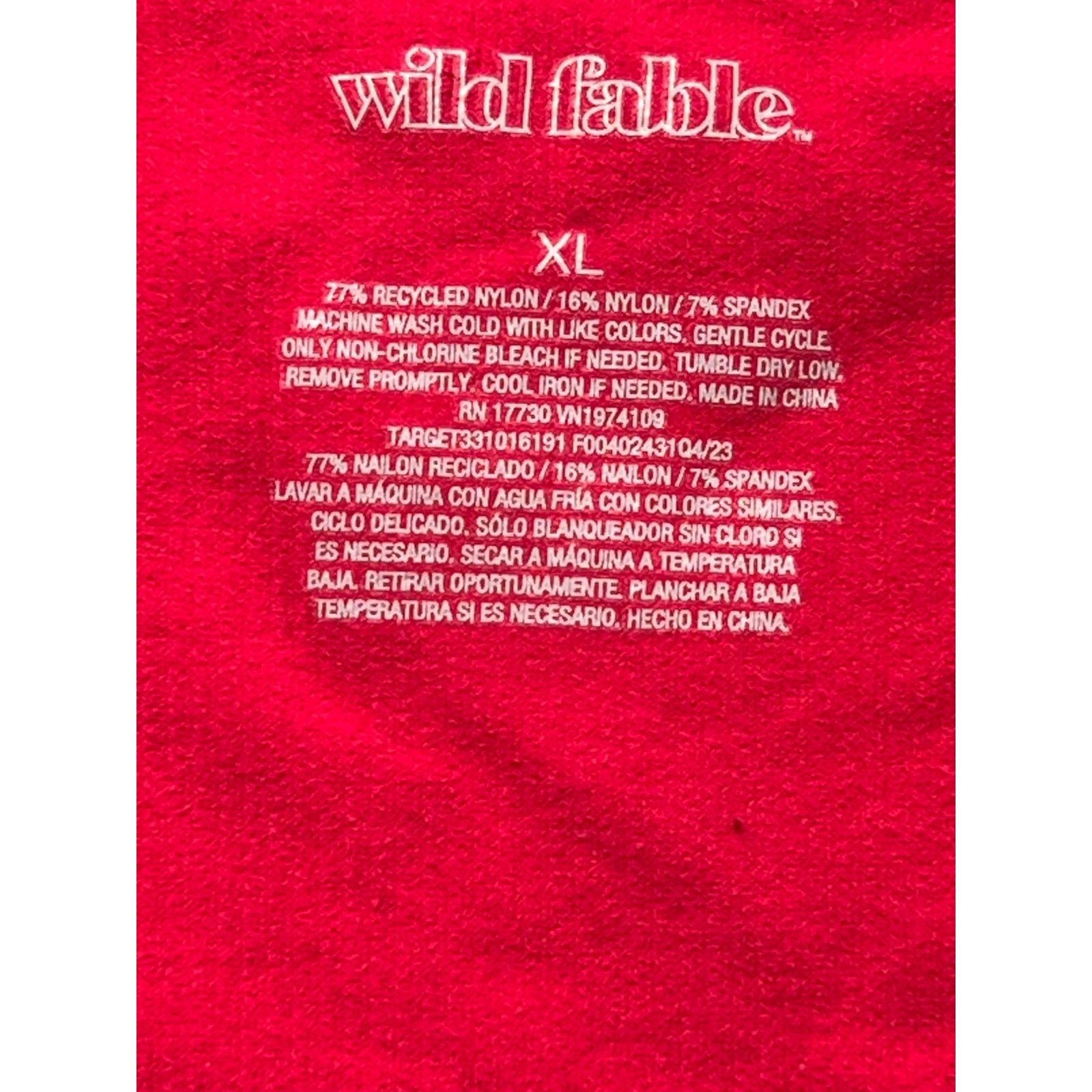 Other Wild Fable - Women's Long Sleeve V-Neck Front Cinch Crop Top Size XL / US 12-14 / IT 48-50 - 8 Thumbnail