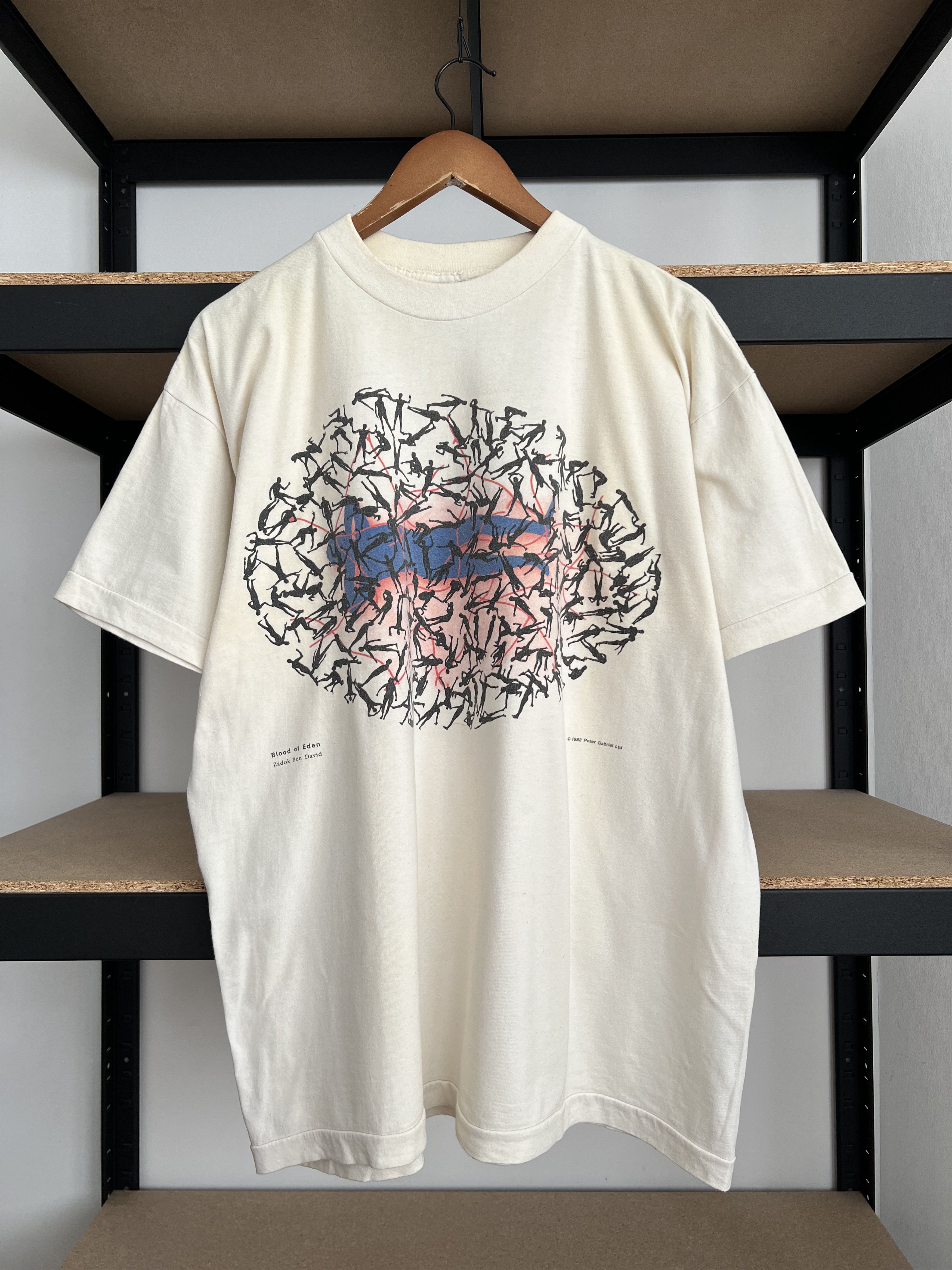 Band Tees Vintage 1992 Peter Gabriel Blood of Eden Art White T-shirt Size US XL / EU 56 / 4 - 1 Thumbnail