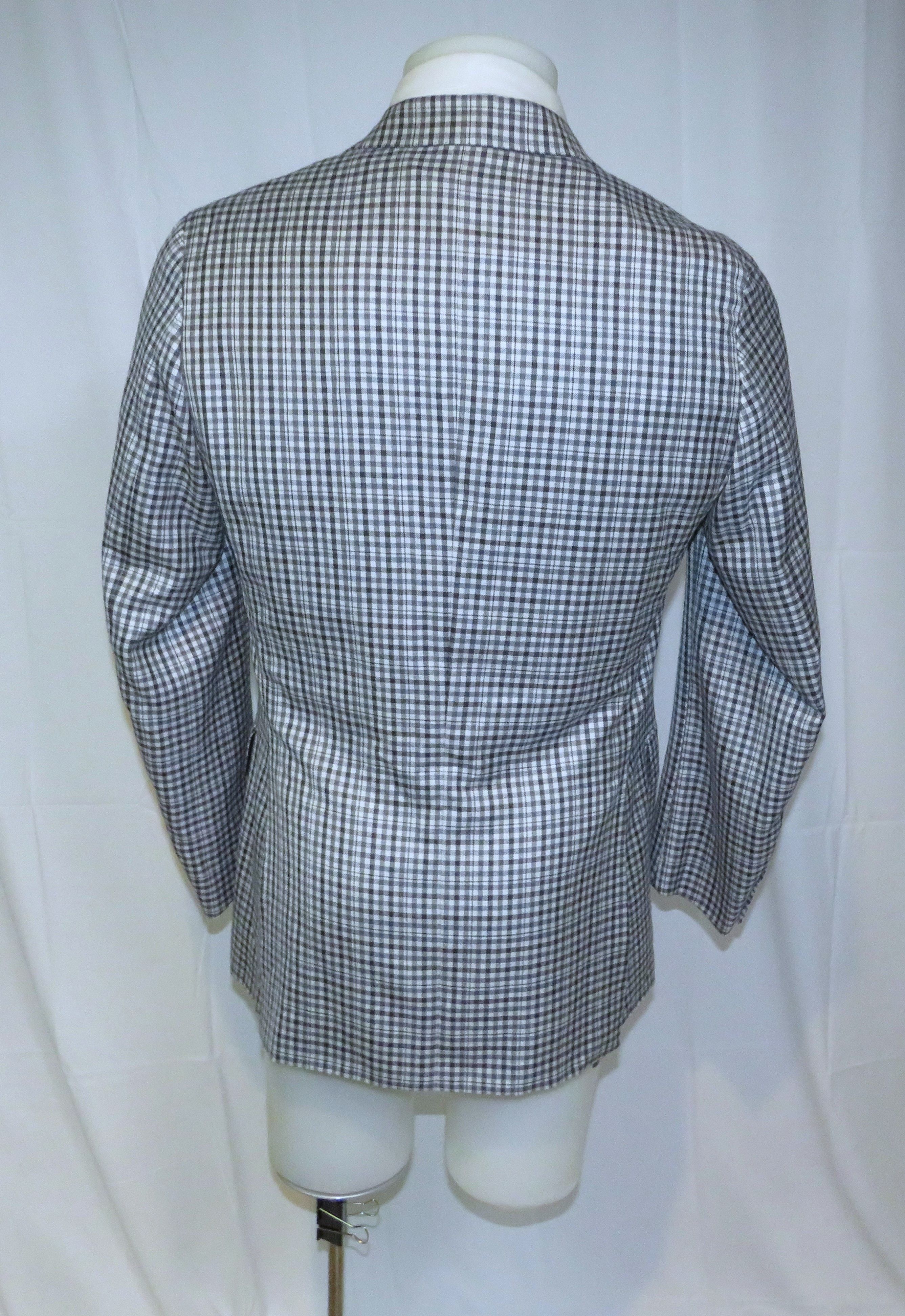 Brioni Piuma Sky Blue Check Cashmere Silk Two Button Blazer 40R NWT Size 40R - 9 Thumbnail