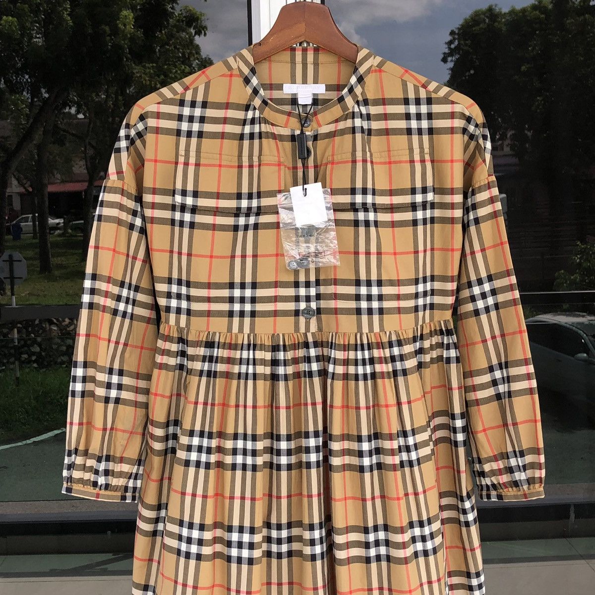 Burberry Burberry London Children Yellow Check Cotton Dress Size XXS / US 00 / IT 34 - 2 Thumbnail