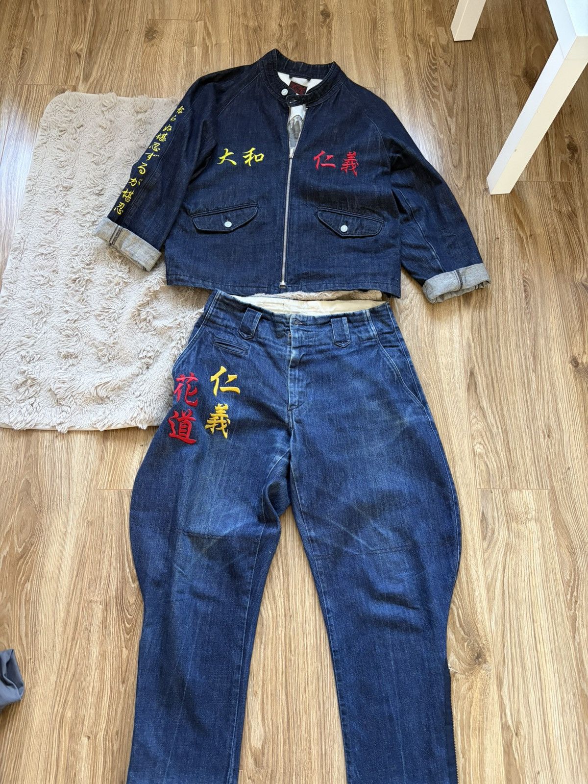 Evisu Vintage jeans set evisu denim 90s Size US XL / EU 56 / 4 - 1 Thumbnail