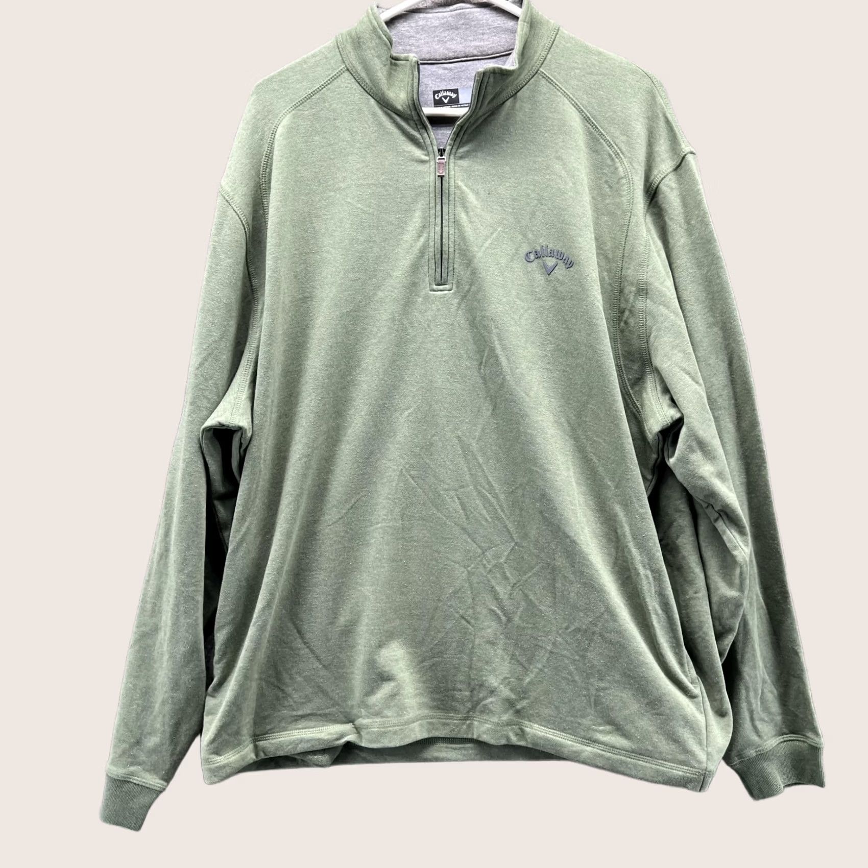 Callaway VINTAGE Callaway Sweater Men Large Adult Green Pullover 1/4 Zip Sweatshirt Fleece Cotton Shirts Sweater Logo Garment | Mens Final Size US L / EU 52-54 / 3 - 1 Thumbnail