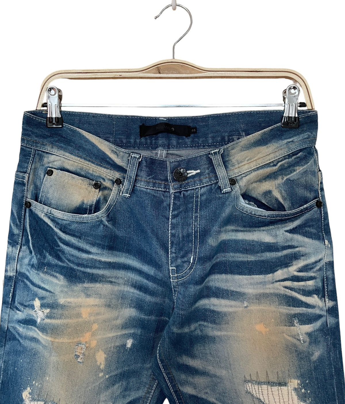 If Six Was Nine Vintage Japanese Brand Midas Flared Jeans 1990s Size US 40 / EU 56 - 5 Thumbnail