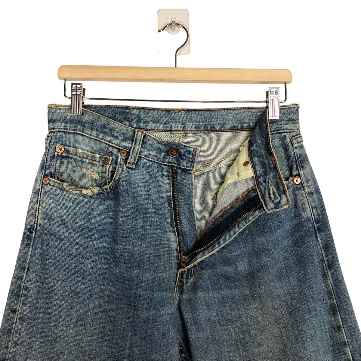 Levi's 🔥Rare Distressed Denim Jeans Levi’s Made in USA Size US 30 / EU 46 - 10 Thumbnail