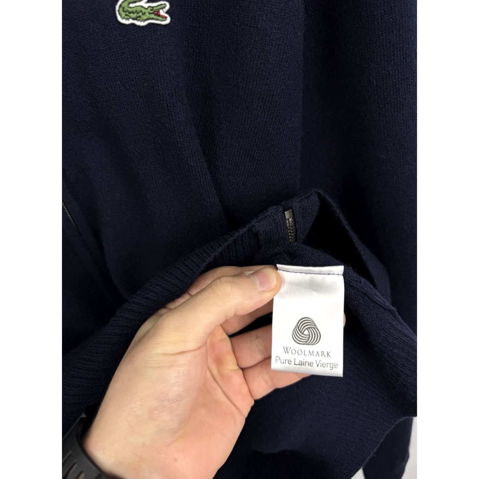 Lacoste VINTAGE Lacoste Wool Sweater Pullover 90s Made in France Woolmark Blue Mens XL Size US XL / EU 56 / 4 - 6 Thumbnail