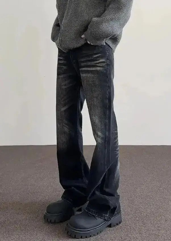 Japanese Brand Y2K Black Straight Leg Jeans Size US 30 / EU 46 - 5 Thumbnail