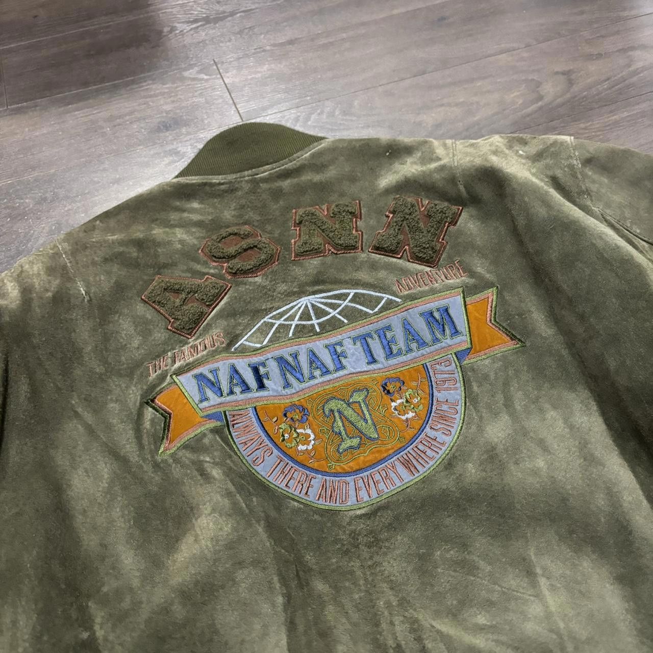 Designer Vintage Asnn Naf Naf Team Suede Jacket 90s XL Size US XL / EU 56 / 4 - 3 Thumbnail