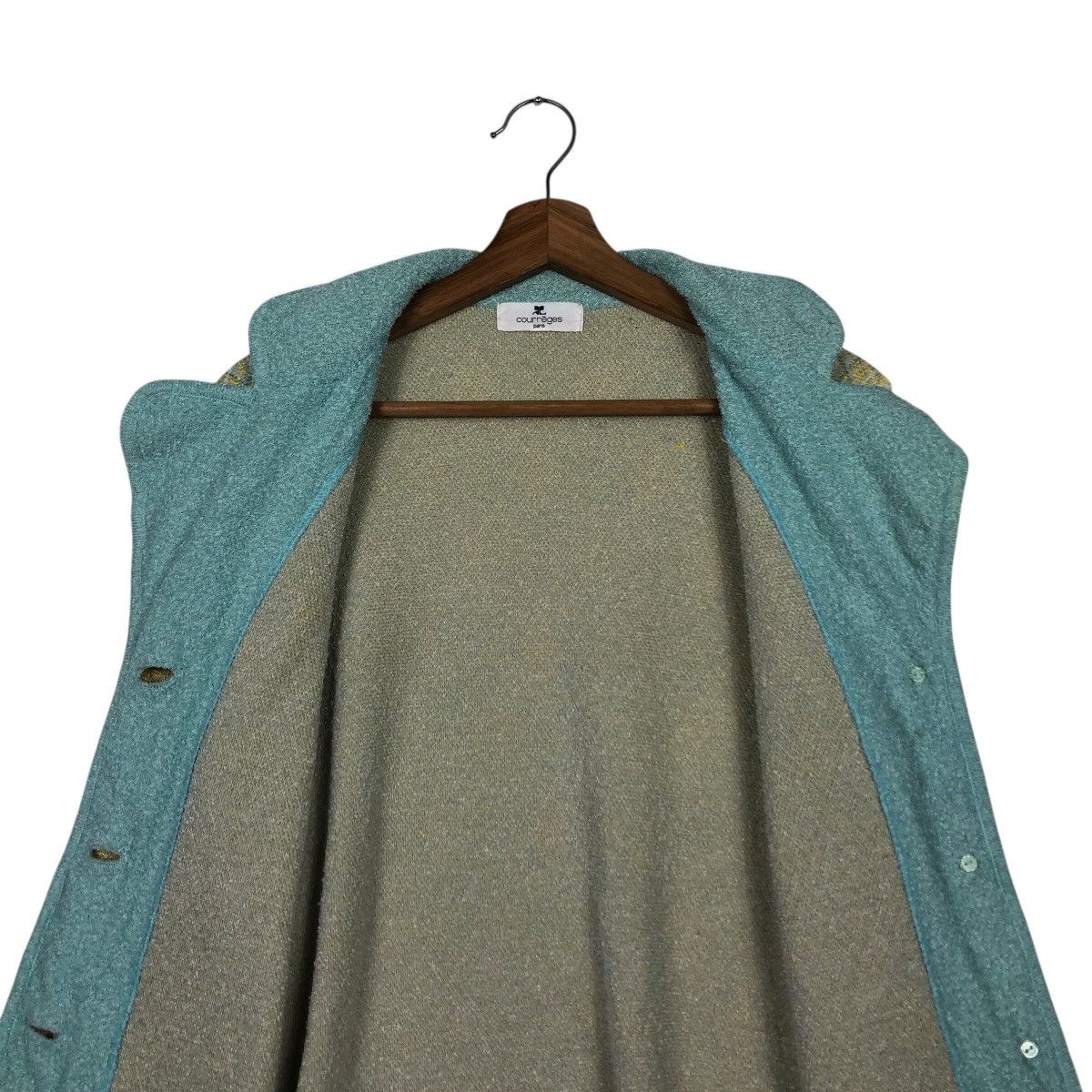 Japanese Brand 📌Vintage Tweed Jacket Design Courreges Paris Issey Miyake Size M / US 6-8 / IT 42-44 - 15 Thumbnail
