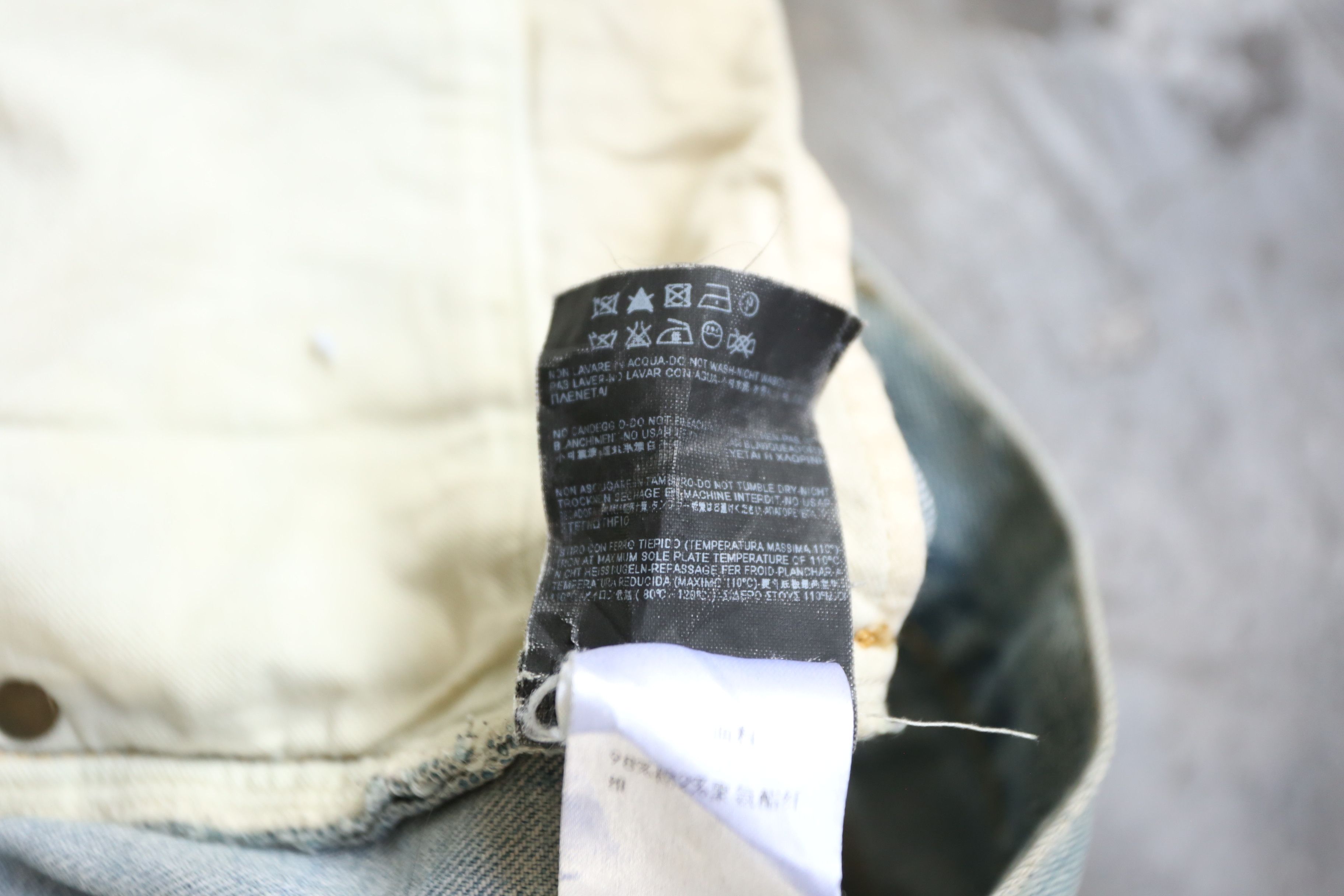 Saint Laurent Paris SLP - Hedi Slimane - F/W 14 - D01 Crash Denim Jean Size US 30 / EU 46 - 11 Thumbnail