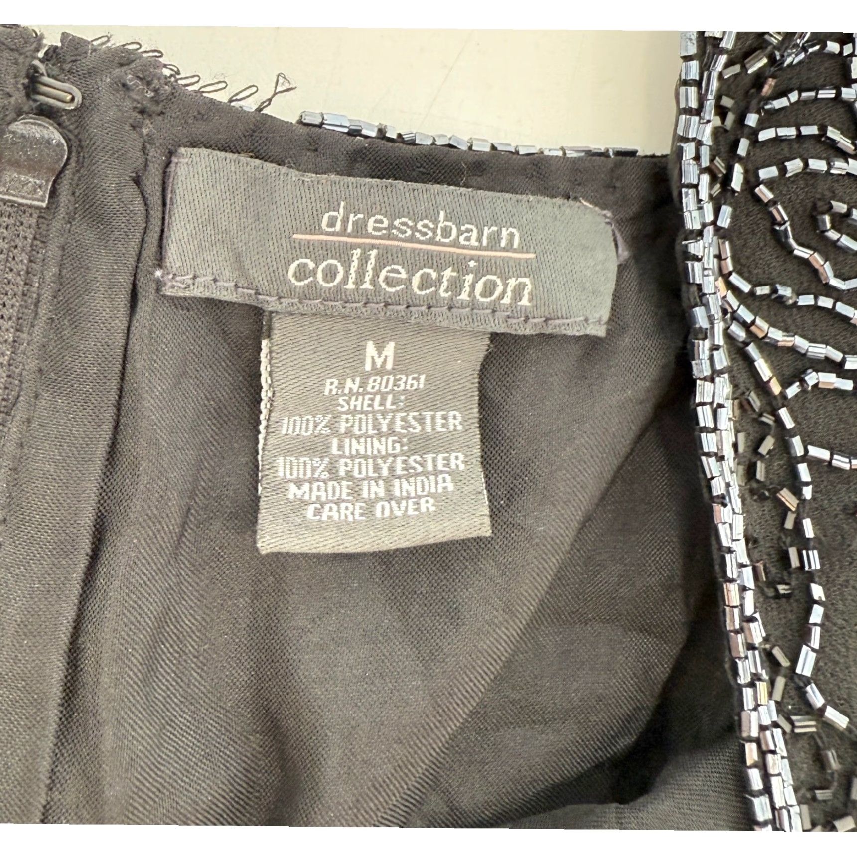 Vintage DRESSBARN COLLECTION Black Beaded Tank Top Sleeveless Evening Party Medium Size M / US 6-8 / IT 42-44 - 3 Thumbnail
