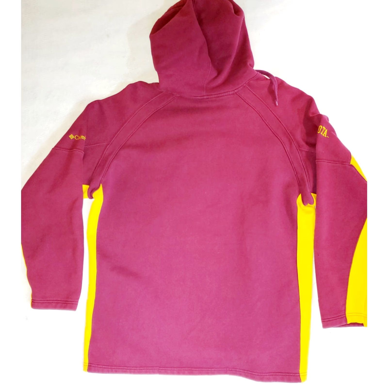 Vintage Columbia Hoodie University Minnesota Golden Gophers Sweatshirt XL Maroon Pockets Logo Pullover Men Size US XL / EU 56 / 4 - 6 Thumbnail