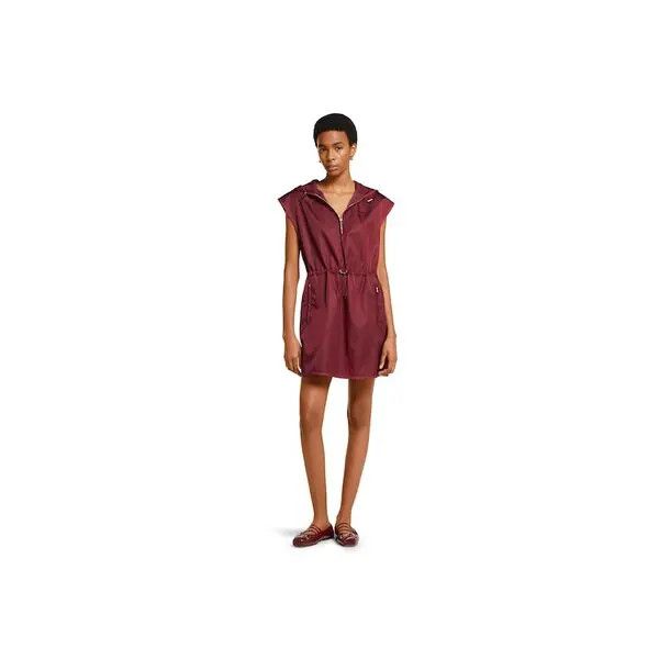 Gucci o1loc1c0226 835779 Fine Nylon Dress With Logo in Burgundy Size M / US 6-8 / IT 42-44 - 3 Thumbnail