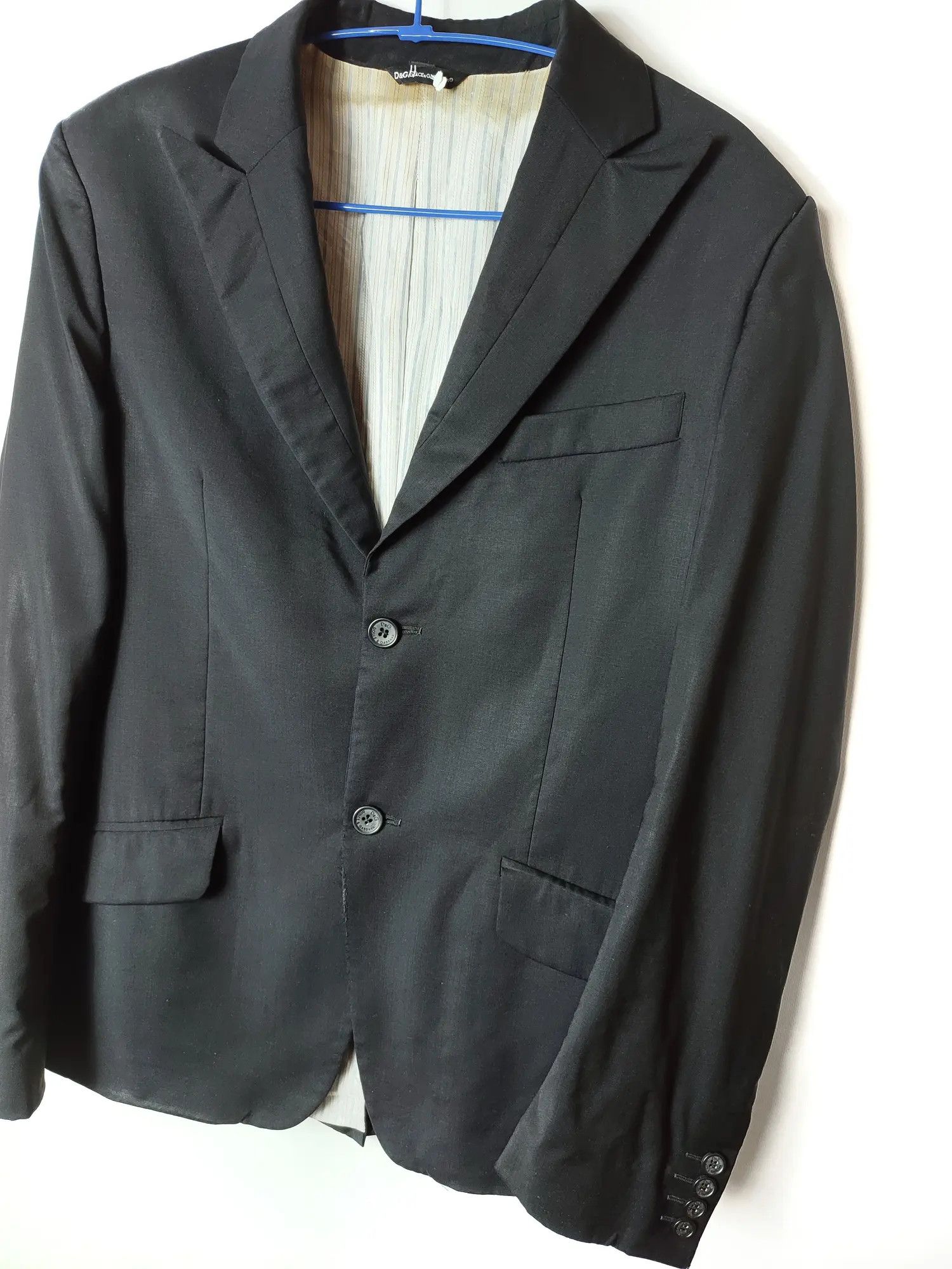 Dolce & Gabbana Dolce & Gabbana Virgin Wool Blazer Size 48R - 1 Thumbnail