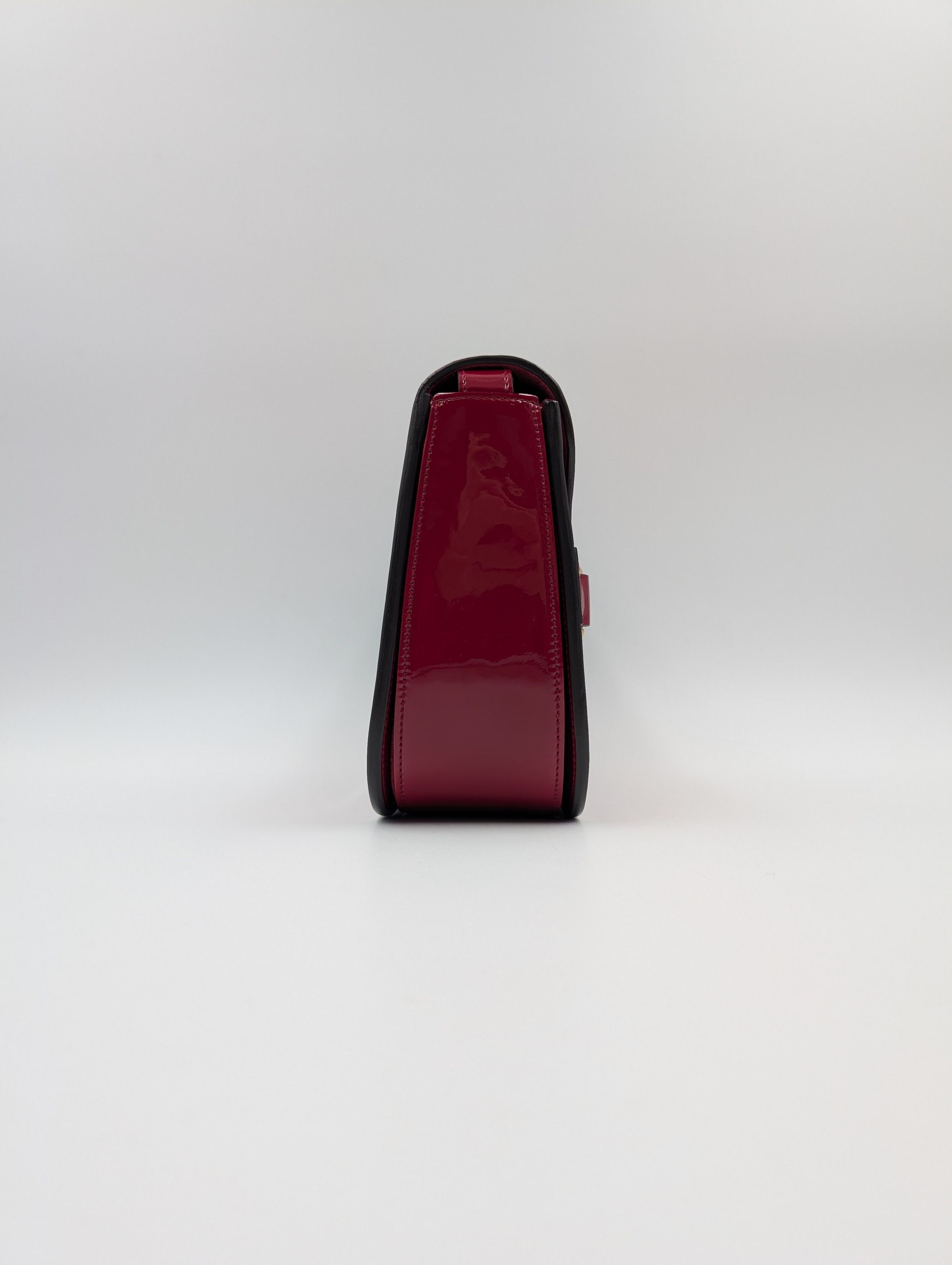 Gucci Gucci Burgundy Horsebit Patent Leather Crossbody Bag Size ONE SIZE - 4 Thumbnail