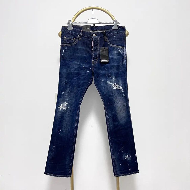 Dsquared2 DSQUARED2 Blue Cotton Casual Pants for Men 0089 Size US 34 / EU 50 - 1 Thumbnail