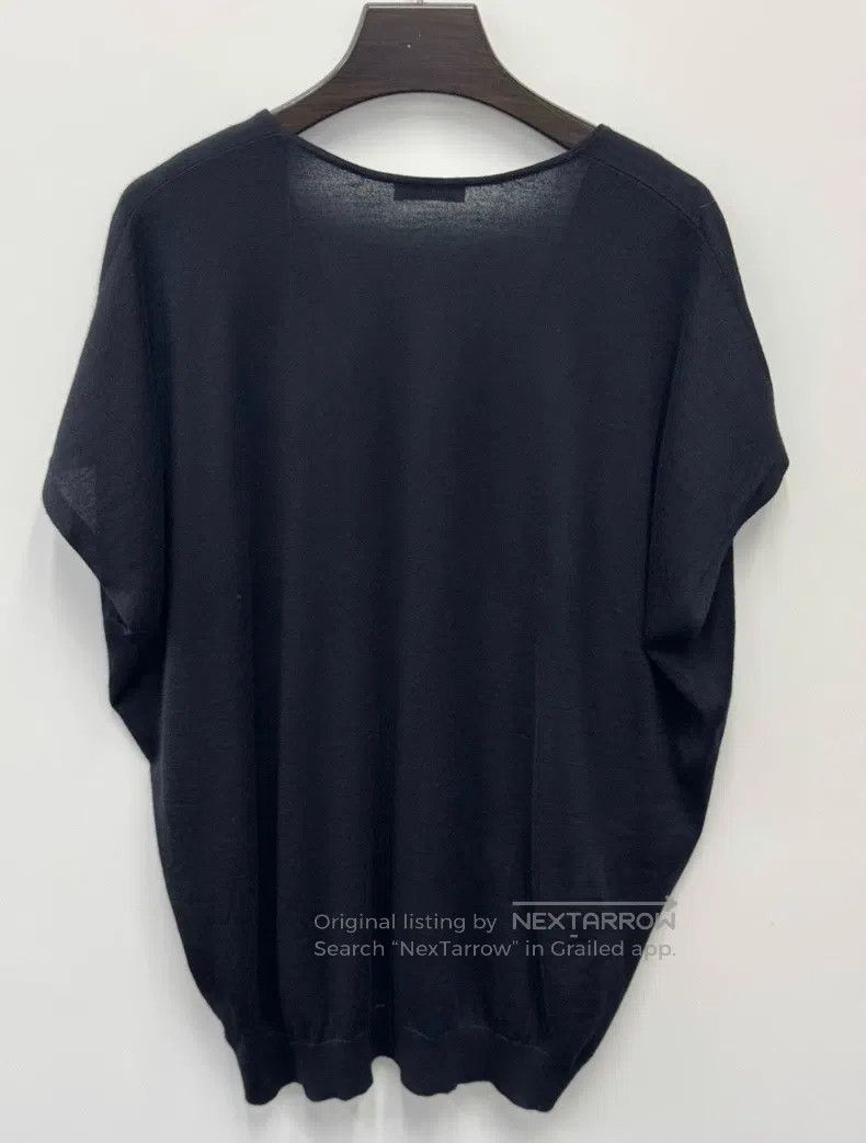 Brunello Cucinelli Brunello Cucinelli Solid color V-neck short-sleeve knit sw Size L / US 10 / IT 46 - 2 Thumbnail