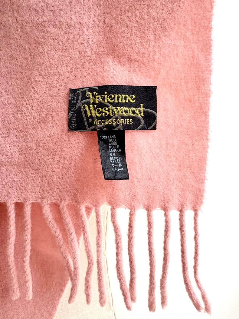 Vivienne Westwood Vivienne Westwood Pink letter embroidered scarf Size ONE SIZE - 6 Thumbnail