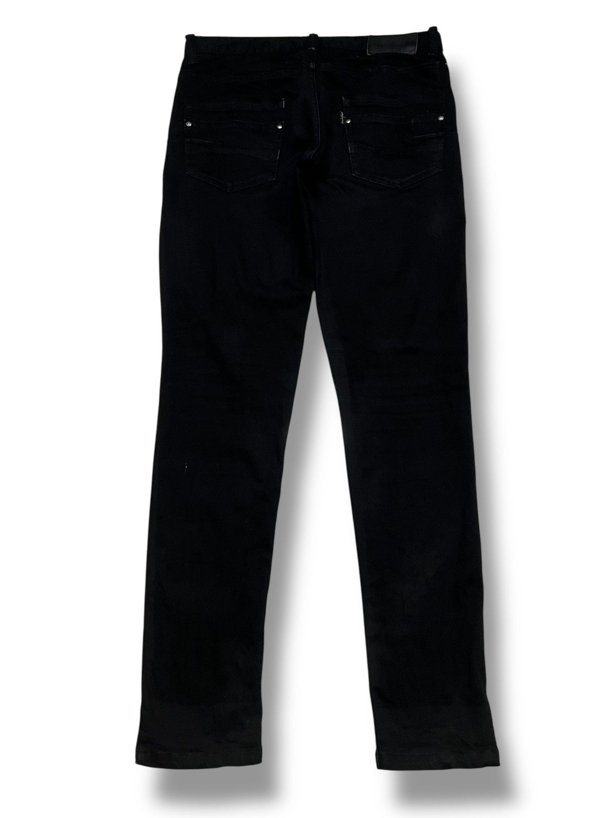 Tornado Mart Tornado mart Vintage Japan - Stretch, Skinny Black Jeans Size US 33 - 3 Thumbnail