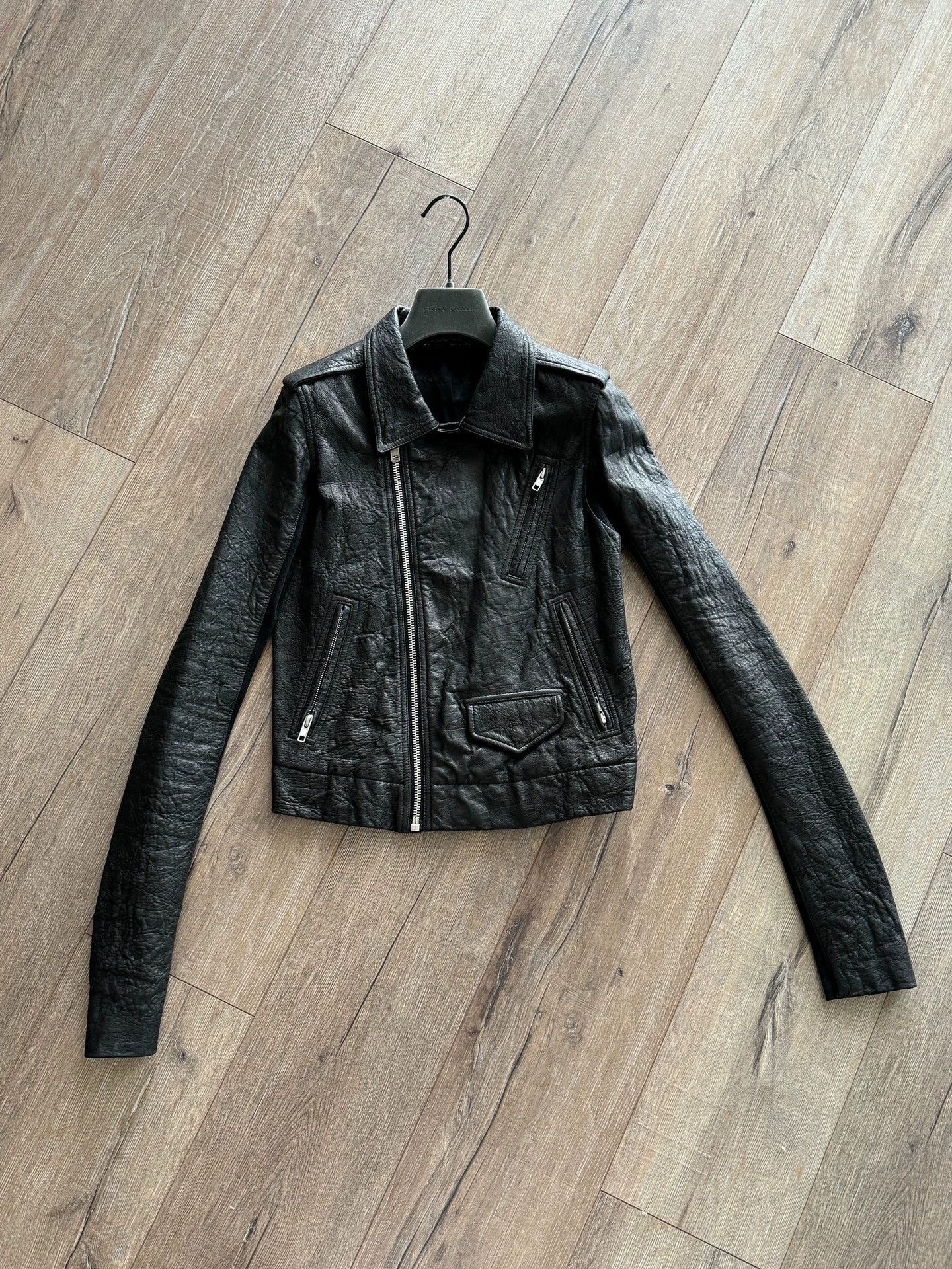 Rick Owens RICK OWENS classic leather jacket, Size US XXS / EU 40 - 1 Thumbnail