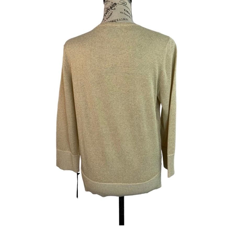 Other Nue Options Women's Medium Sweater Gold Sequins Long Sleeve Size M / US 6-8 / IT 42-44 - 9 Thumbnail