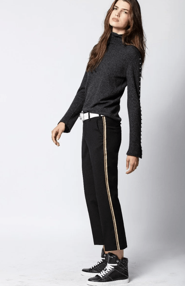 image of Zadig Voltaire Zadig & Voltaire Posh Military Wool Pants Black ( 34 ), Women's (Size 24)